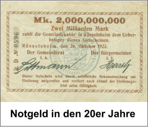 Notgeld in den 20er Jahre